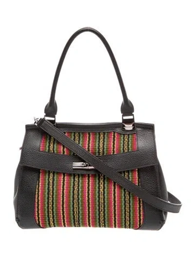 Pre-owned Longchamp Leather Shoulder Bag In Black