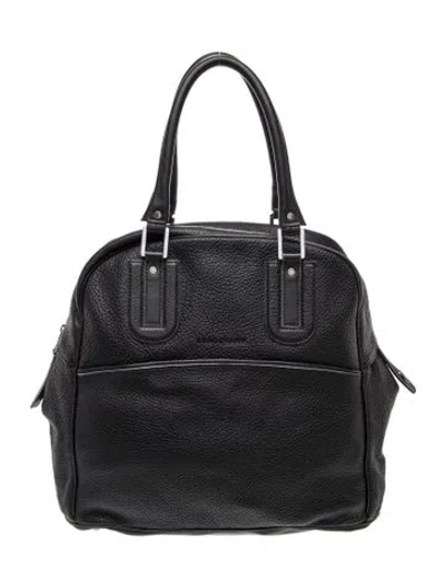 Pre-owned Longchamp Leather Shoulder Bag In Black