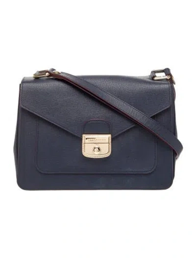 Pre-owned Longchamp Leather Shoulder Bag In Blue