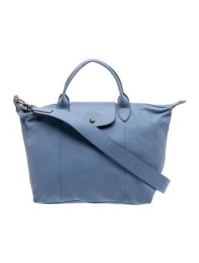 Pre-owned Longchamp Leather Shoulder Bag In Blue