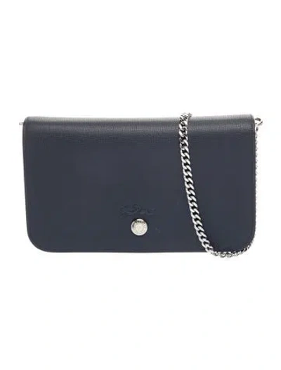 Pre-owned Longchamp Leather Shoulder Bag In Blue