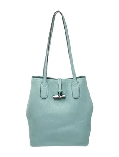 Pre-owned Longchamp Leather Shoulder Bag In Blue