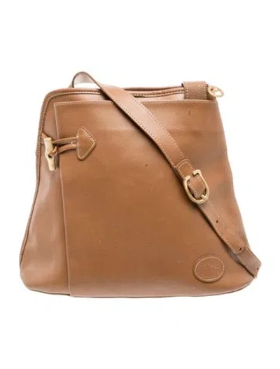 Pre-owned Longchamp Leather Shoulder Bag In Brown