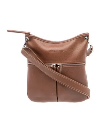 Pre-owned Longchamp Leather Shoulder Bag In Brown