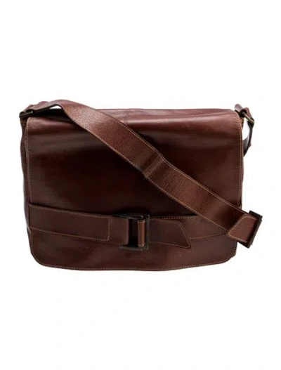 Pre-owned Longchamp Leather Shoulder Bag In Brown