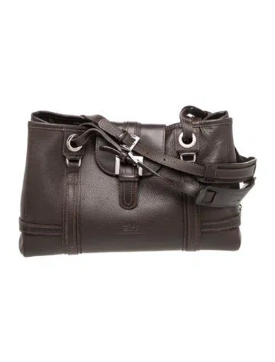Pre-owned Longchamp Leather Shoulder Bag In Brown