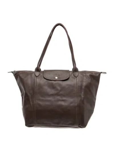 Pre-owned Longchamp Leather Shoulder Bag In Brown