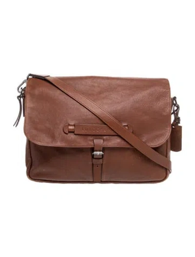 Pre-owned Longchamp Leather Shoulder Bag In Brown