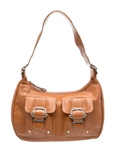 Pre-owned Longchamp Leather Shoulder Bag In Brown