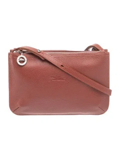 Pre-owned Longchamp Leather Shoulder Bag In Brown