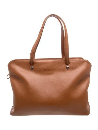 Pre-owned Longchamp Leather Shoulder Bag In Brown