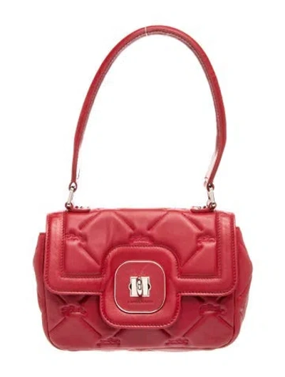 Pre-owned Longchamp Leather Shoulder Bag In Burgundy