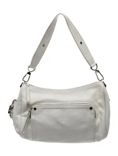 Pre-owned Longchamp Leather Shoulder Bag In Gray