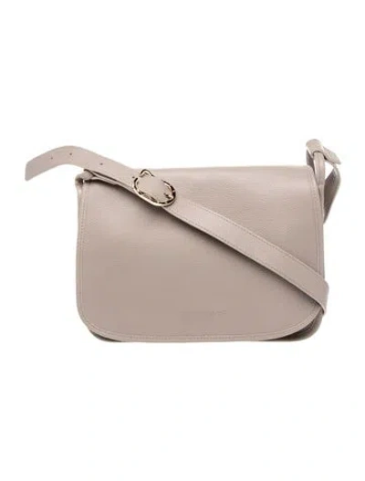 Pre-owned Longchamp Leather Shoulder Bag In Gray