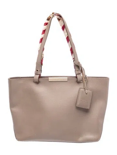Pre-owned Longchamp Leather Shoulder Bag In Gray