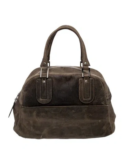 Pre-owned Longchamp Leather Shoulder Bag In Green