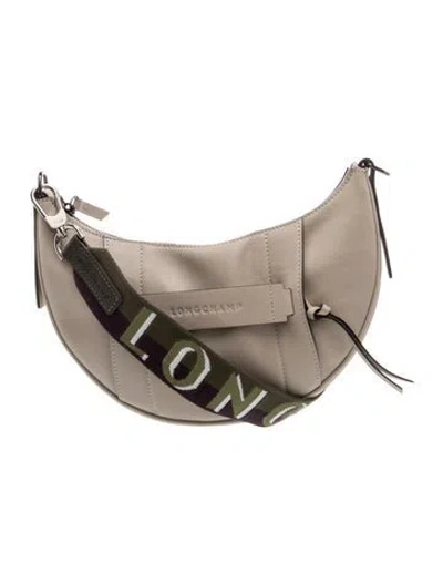 Pre-owned Longchamp Leather Shoulder Bag In Grey