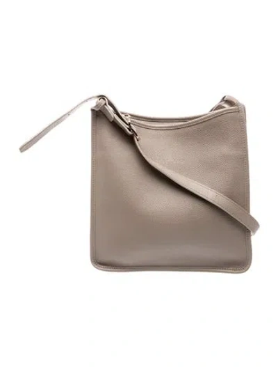 Pre-owned Longchamp Leather Shoulder Bag In Neutral