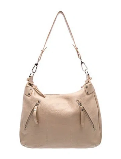 Pre-owned Longchamp Leather Shoulder Bag In Neutral