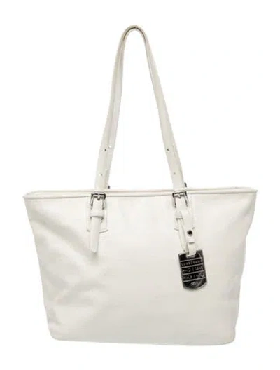 Pre-owned Longchamp Leather Shoulder Bag In Neutral