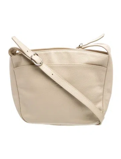 Pre-owned Longchamp Leather Shoulder Bag In Neutrals