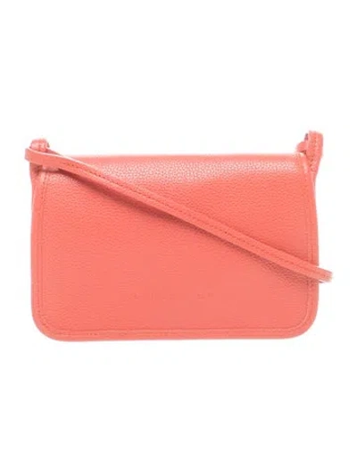 Pre-owned Longchamp Leather Shoulder Bag In Orange