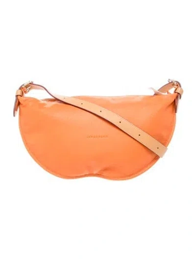 Pre-owned Longchamp Leather Shoulder Bag In Orange