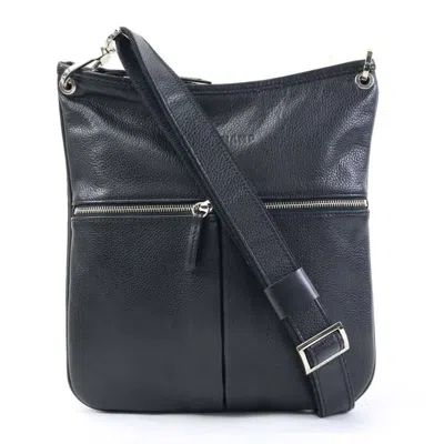 Pre-owned Longchamp Leather Shoulder Bag () In Black