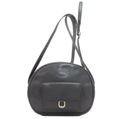 Pre-owned Longchamp Leather Shoulder Bag () In Black