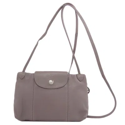 Pre-owned Longchamp Leather Shoulder Bag () In Gray