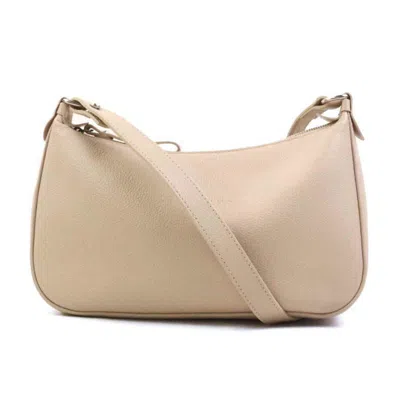 Pre-owned Longchamp Leather Shoulder Bag () In Sand