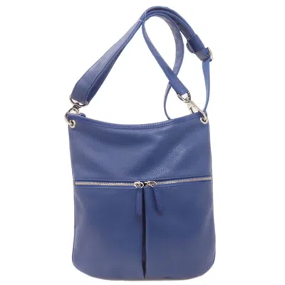 Pre-owned Longchamp Leather Shoulder Bag () In Blue