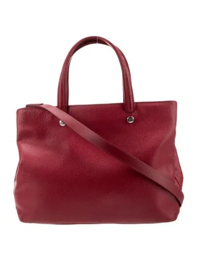 Pre-owned Longchamp Leather Shoulder Bag In Red