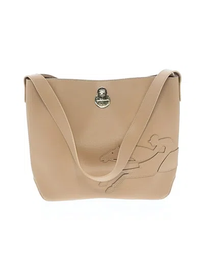 Pre-owned Longchamp Leather Shoulder Bag In Tan