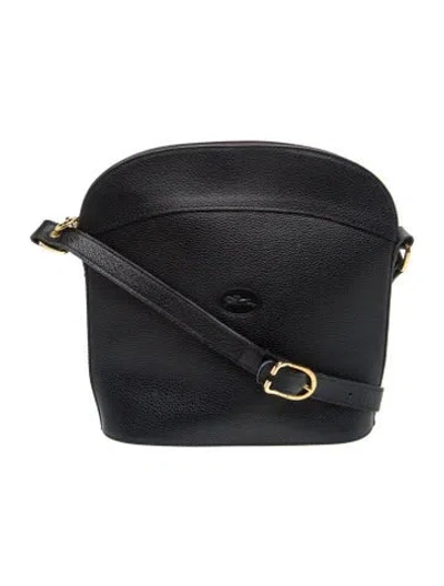 Pre-owned Longchamp Leather Shoulder Bag Vintage In Black