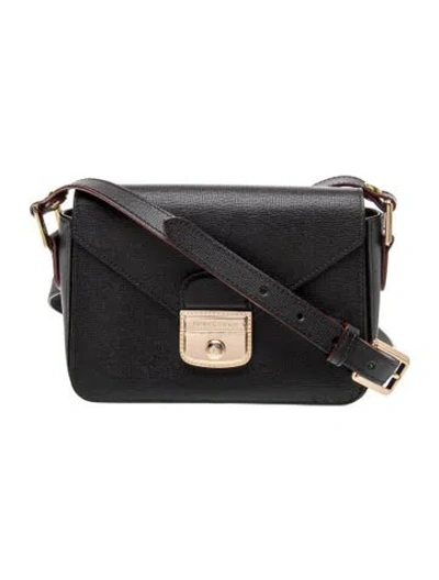 Pre-owned Longchamp Leather Shoulder Bag Vintage In Black