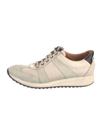 Pre-owned Longchamp Leather Sneakers In Neutral