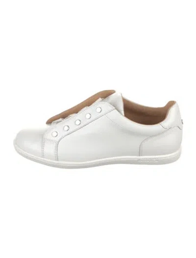 Pre-owned Longchamp Leather Sneakers In White