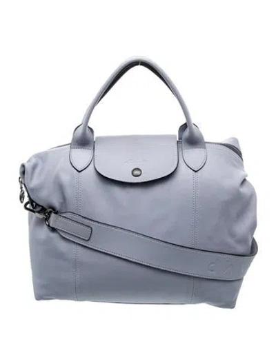 Pre-owned Longchamp Leather Top Handle Bag In Blue