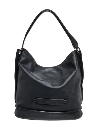 Pre-owned Longchamp Leather Top Handle Bag In Blue