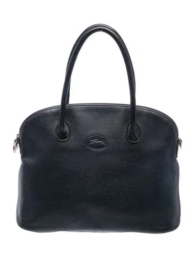 Pre-owned Longchamp Leather Top Handle Bag In Blue