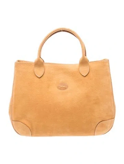 Pre-owned Longchamp Leather Top Handle Bag In Brown