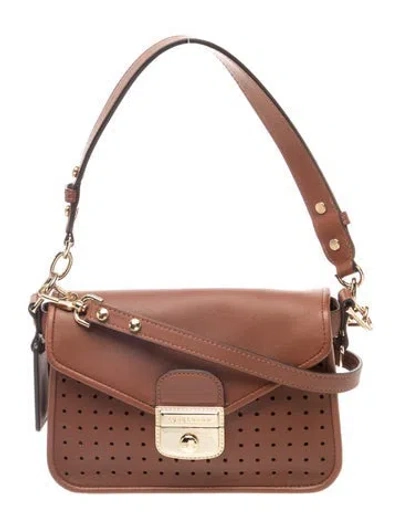 Pre-owned Longchamp Leather Top Handle Bag In Brown