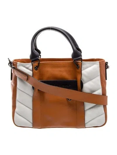 Pre-owned Longchamp Leather Top Handle Bag In Brown