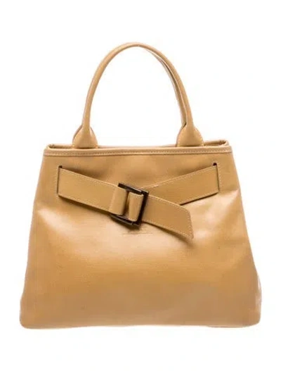 Pre-owned Longchamp Leather Top Handle Bag In Brown