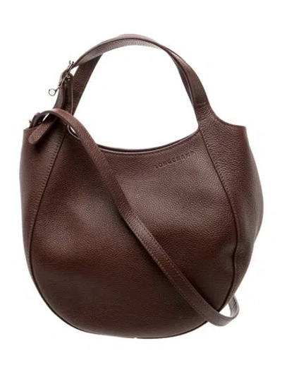 Pre-owned Longchamp Leather Top Handle Bag In Brown