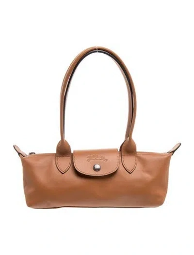 Pre-owned Longchamp Leather Top Handle Bag In Brown