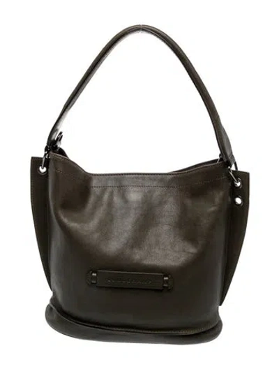 Pre-owned Longchamp Leather Top Handle Bag In Gray