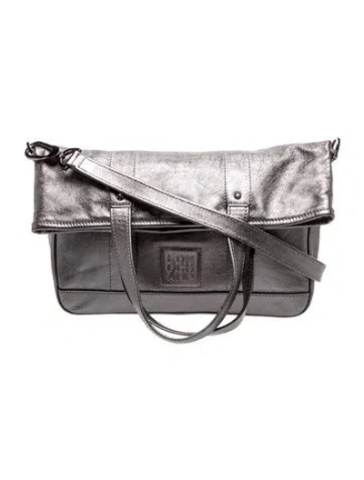 Pre-owned Longchamp Leather Top Handle Bag In Grey