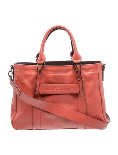 Pre-owned Longchamp Leather Top Handle Bag In Multi